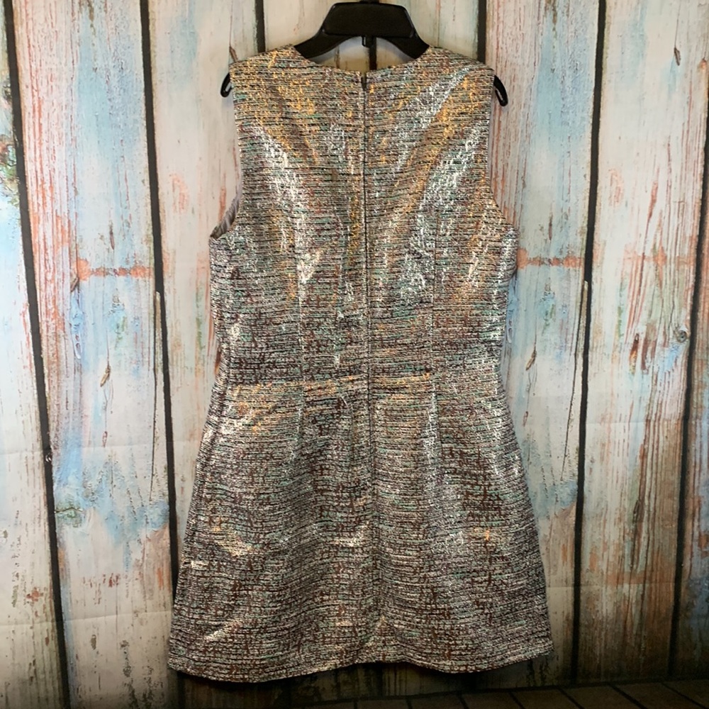 French Connection Metallic Thread Sleeveless Dres… - image 6